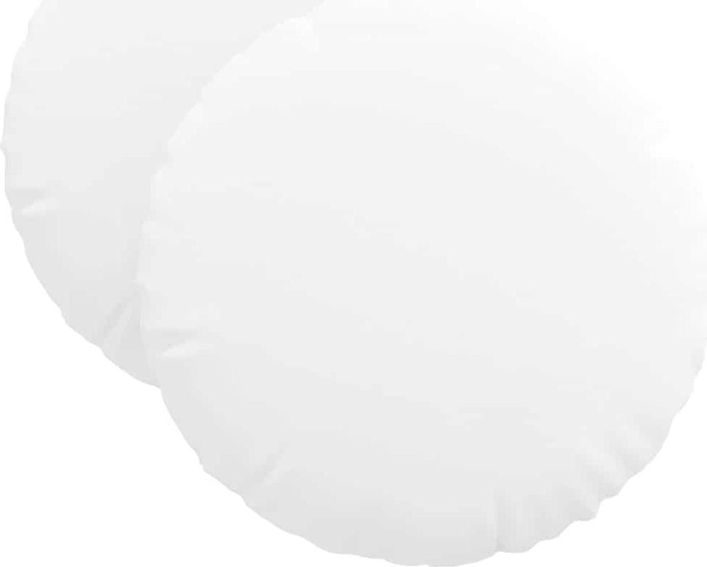 vidaXL Sitzkissen 2 pcs Weiß Ø40 x 13 cm Stoff