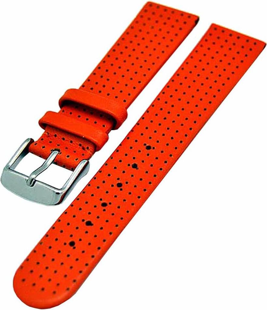 Uhrenarmband mit Lochprägung Golfer Design 22mm orange