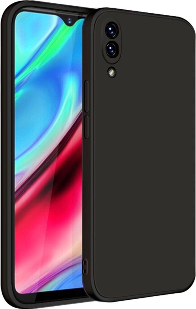 VIVO Y93 Hülle, LaimTop Slim Liquid Silikon Gel Gummi Schutzhülle für VIVO Y93 Schwarz