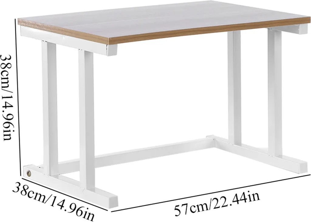 Étagère Micro-ondes en Bois Blanc - Support de Cuisine à 2 Niveaux 54cm - 9