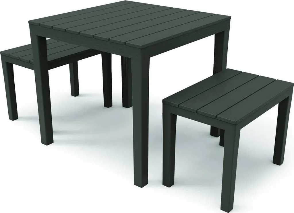 Set Salotto da Esterno Dmora Alambico Nero Antracite 2 Posti Italy
