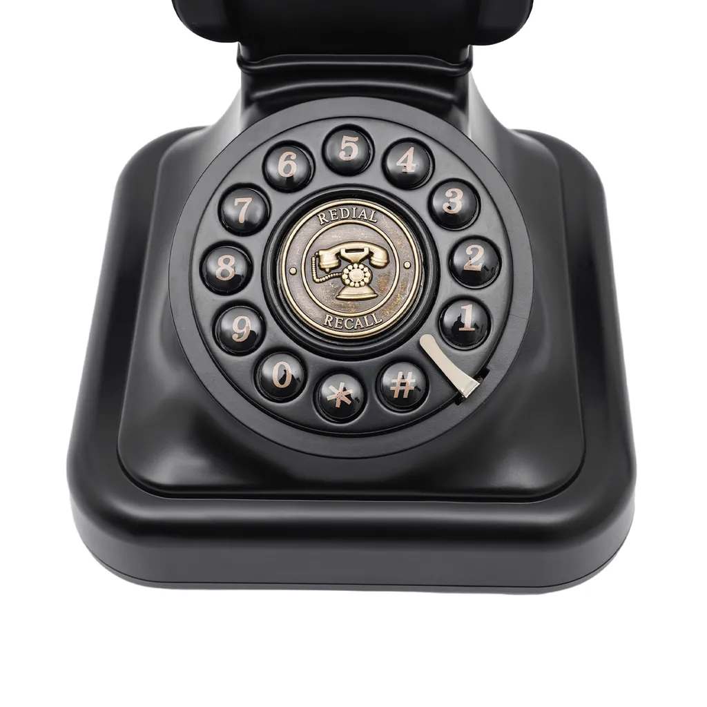 Téléphone filaire classique rétro avec numérotation à touches et Redial - 10