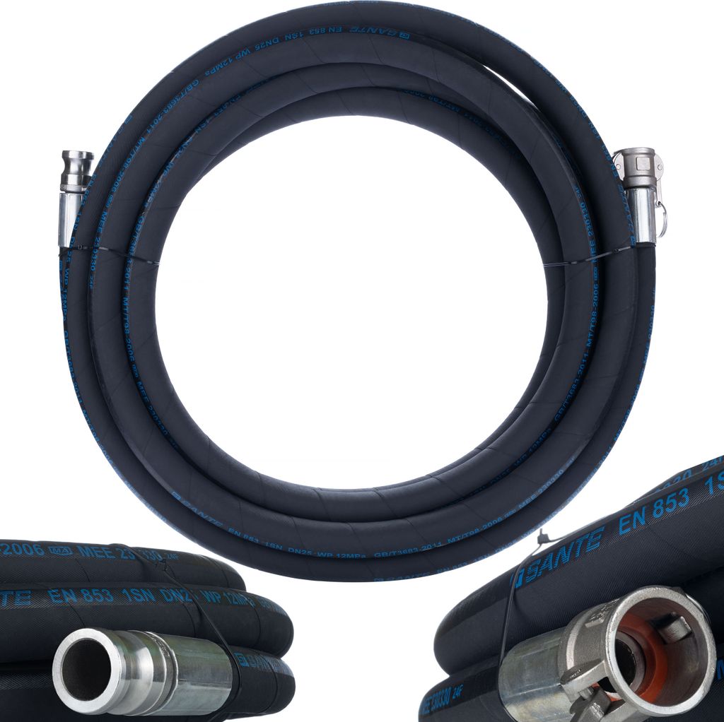 Robuster Putzspritzschlauch DN25 10M für Putzmaschinen – 40 bar