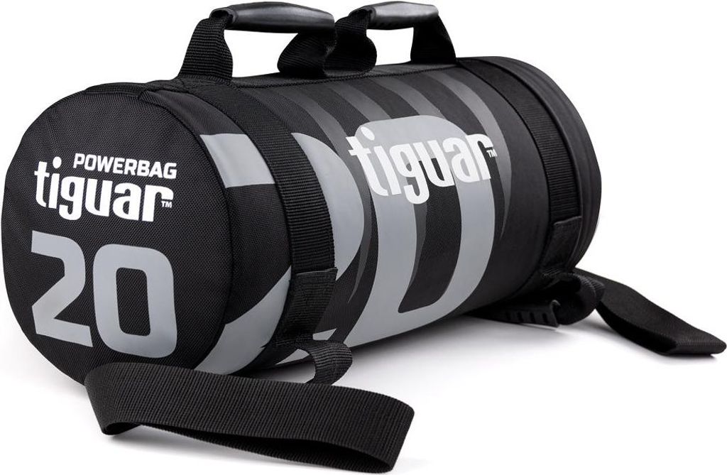 tiguar Powerbag 20 kg V3 Sandbag für Functional Fitness, Krafttraining & Outdoor-Workouts, robust, wasserdicht, rutschfest, 54 cm Länge, 22 cm D...