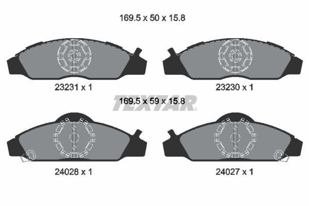 TEXTAR Bremsbeläge Satz Vorne für SSANGYONG MUSSO (FJ) 2323101