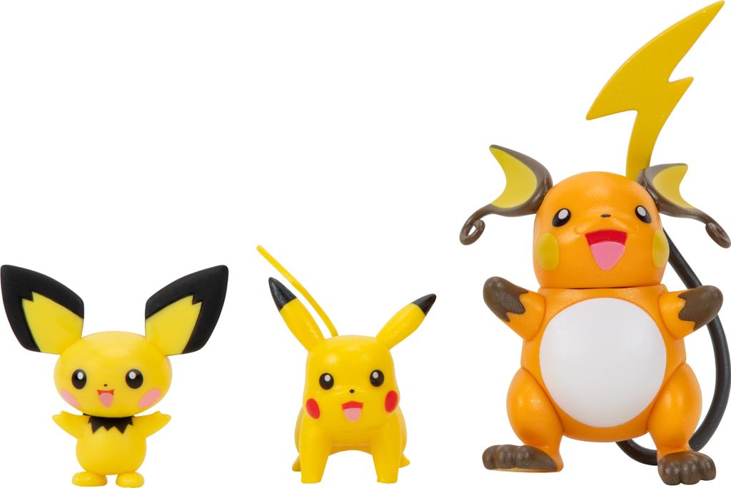 Pokémon Select Actionfiguren 3er-Pack Evolution Pichu, Produktbild 