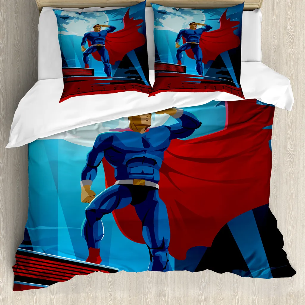Biancheria Letto ABAKUHAUS Supereroi 155x220 - Stile Vintage Comics