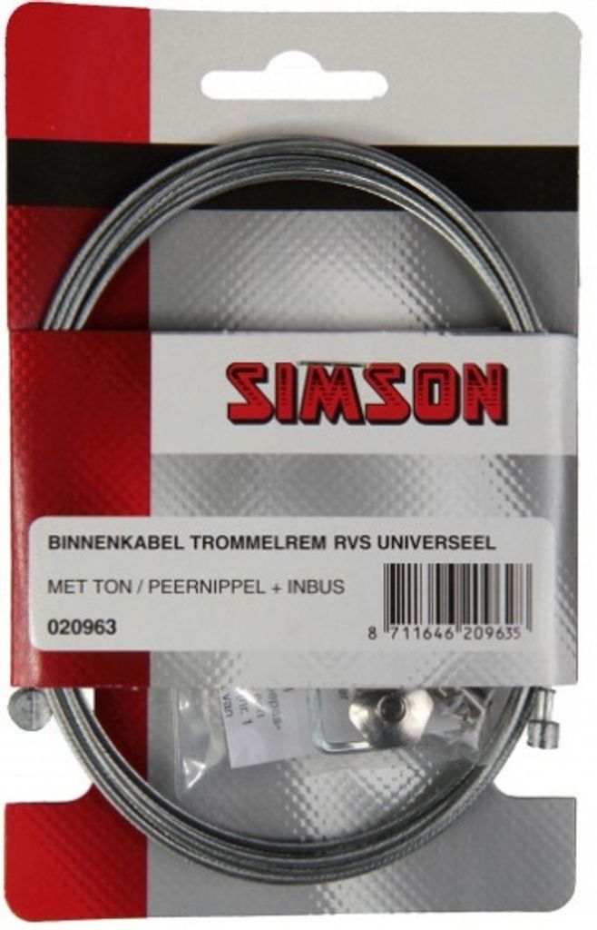 Simson Trommelrem Binnenkabel universeel 2,25m