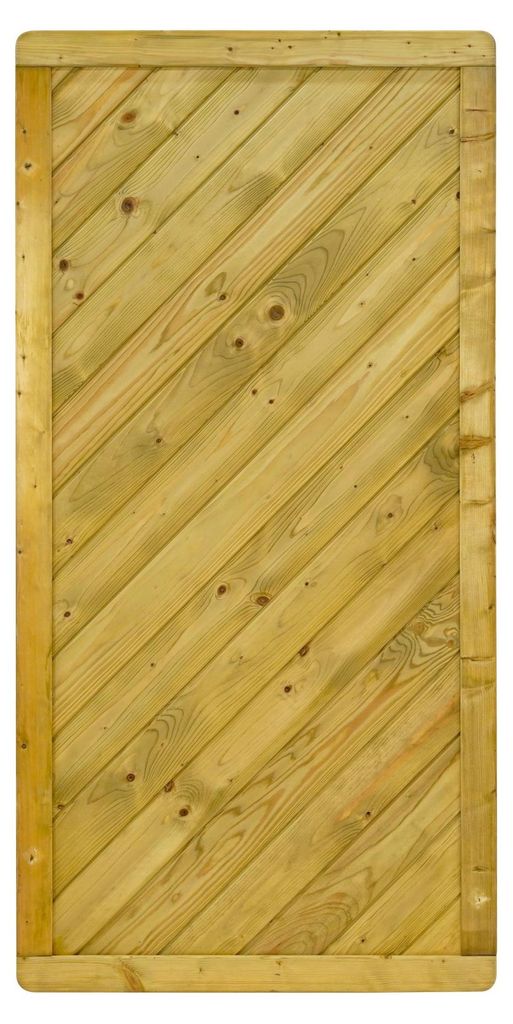 Ligna Gard Dichtzaun Bern gerade 90x180 cm Holzzaun Fichte Kesseldruckimprägniert 38x68 mm Rahmen