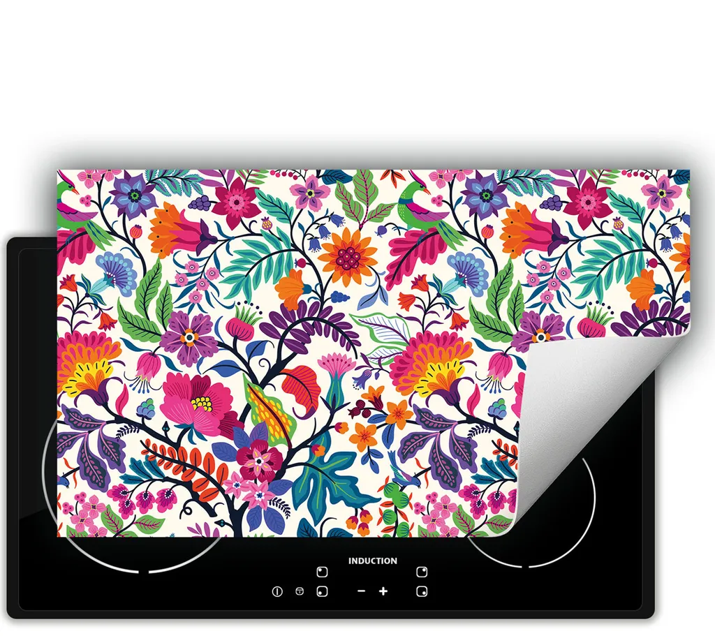 DarHaus Piastra Copri Piano Cottura 90x52 cm - Protezione Fiori Antiscivolo