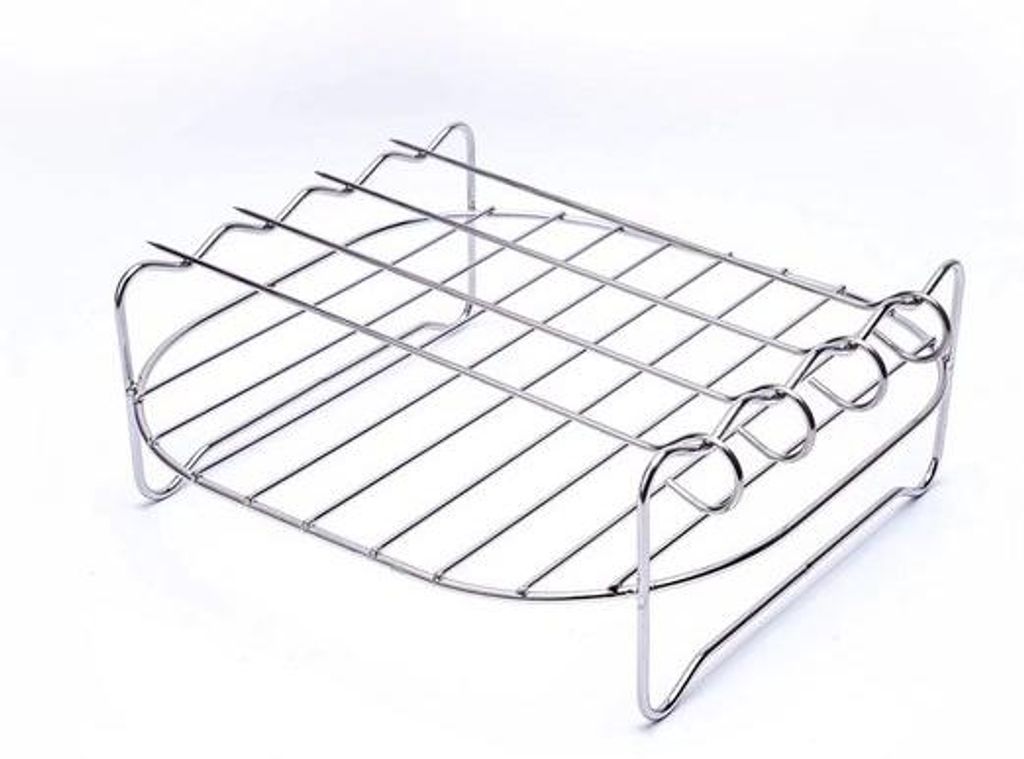 Elektrische 4-pins dubbellaags Grillrek aus Edelstahl