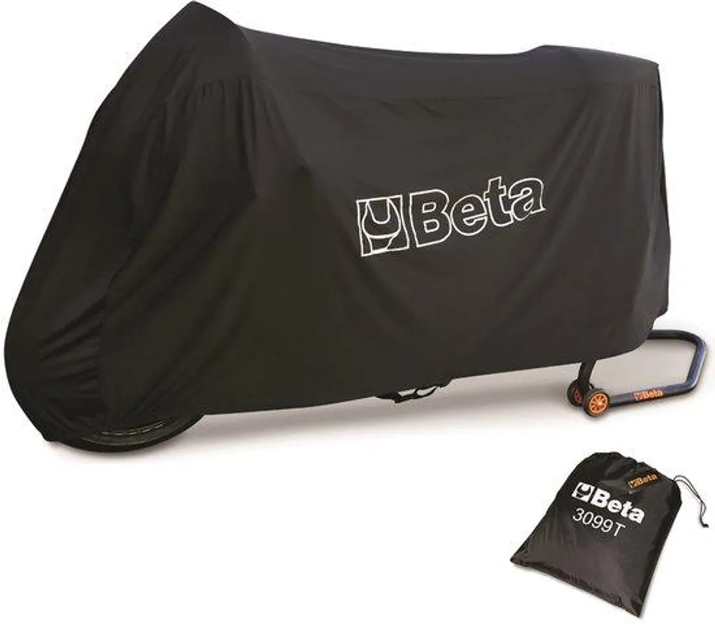 Housse de protection moto d'intérieur en tissu extensible noir - Taille L