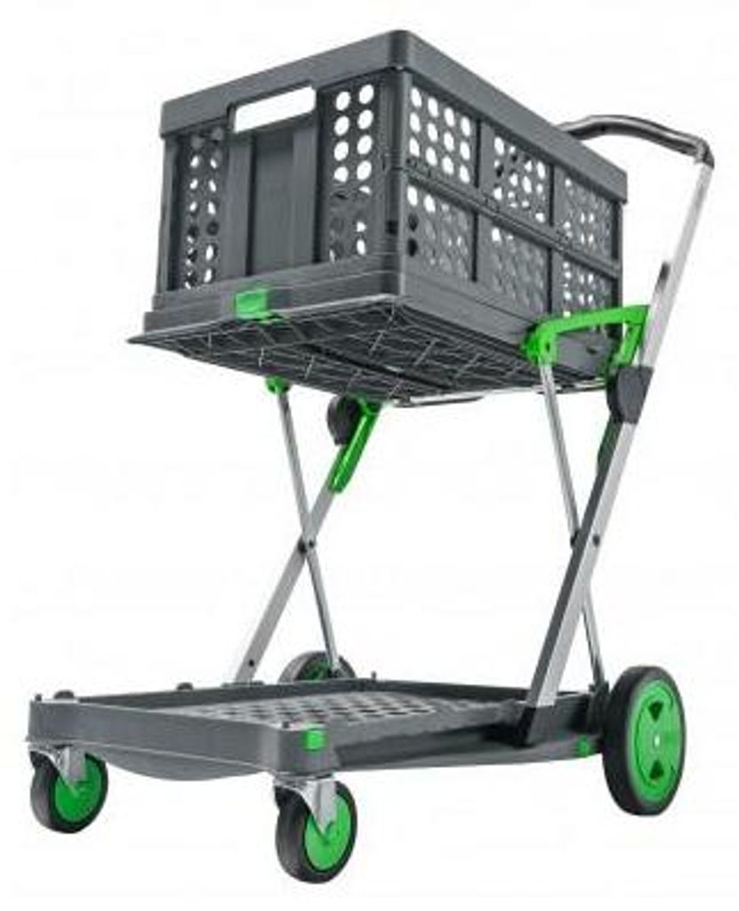 Chariot pliant Clax équipé d'une caisse pliable 60 kg - FIM Image du produit 