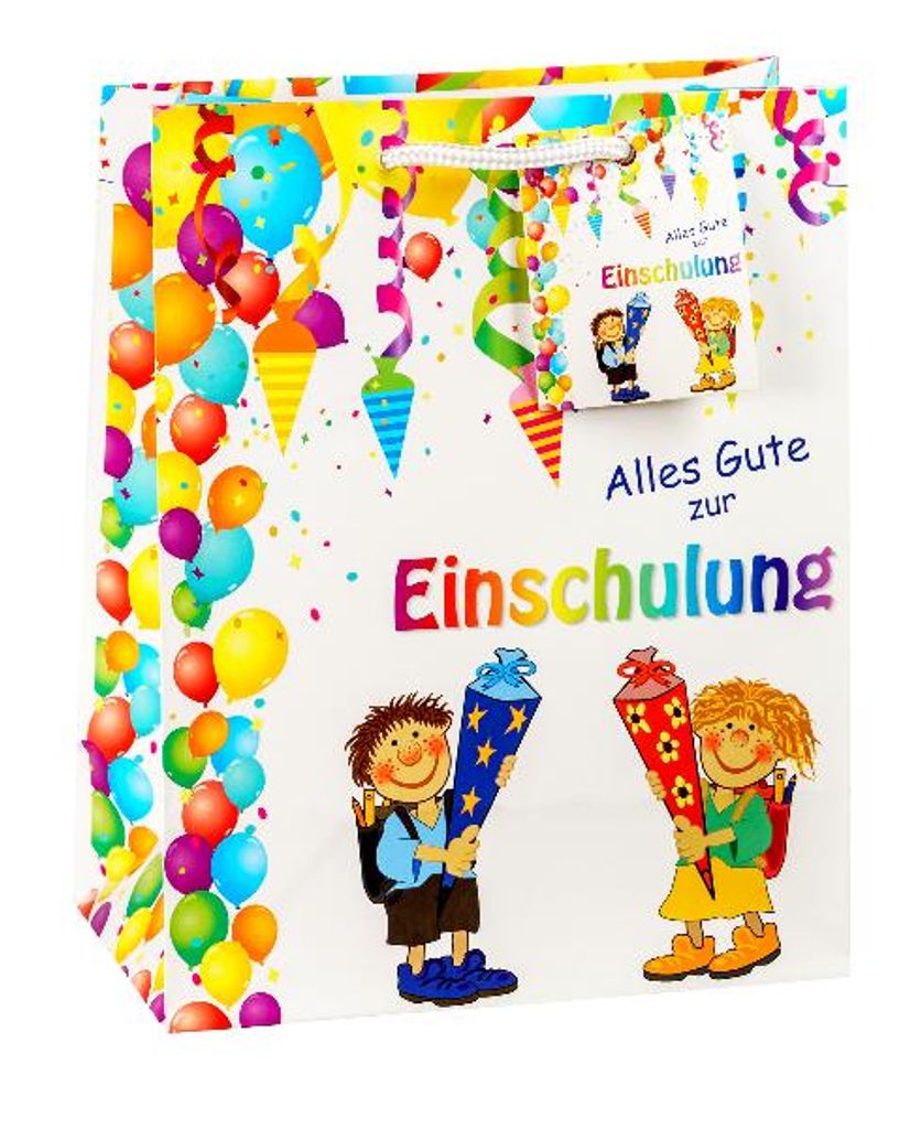 TSI Geschenktüte mittel 23x18x10 cm EINSCHULUNG Produktbild 