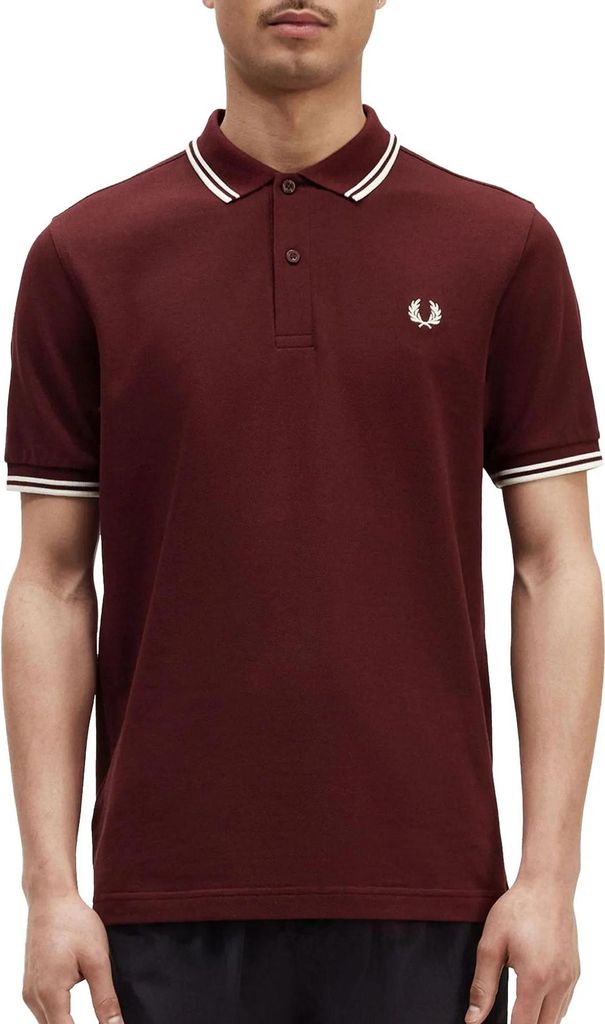 Fred Perry Polo Bordeaux einfarbig