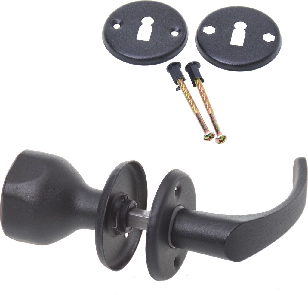 Aqbau® Türdrücker mit Türknopf & rosette BB | Knopfdrücker Produktbild 