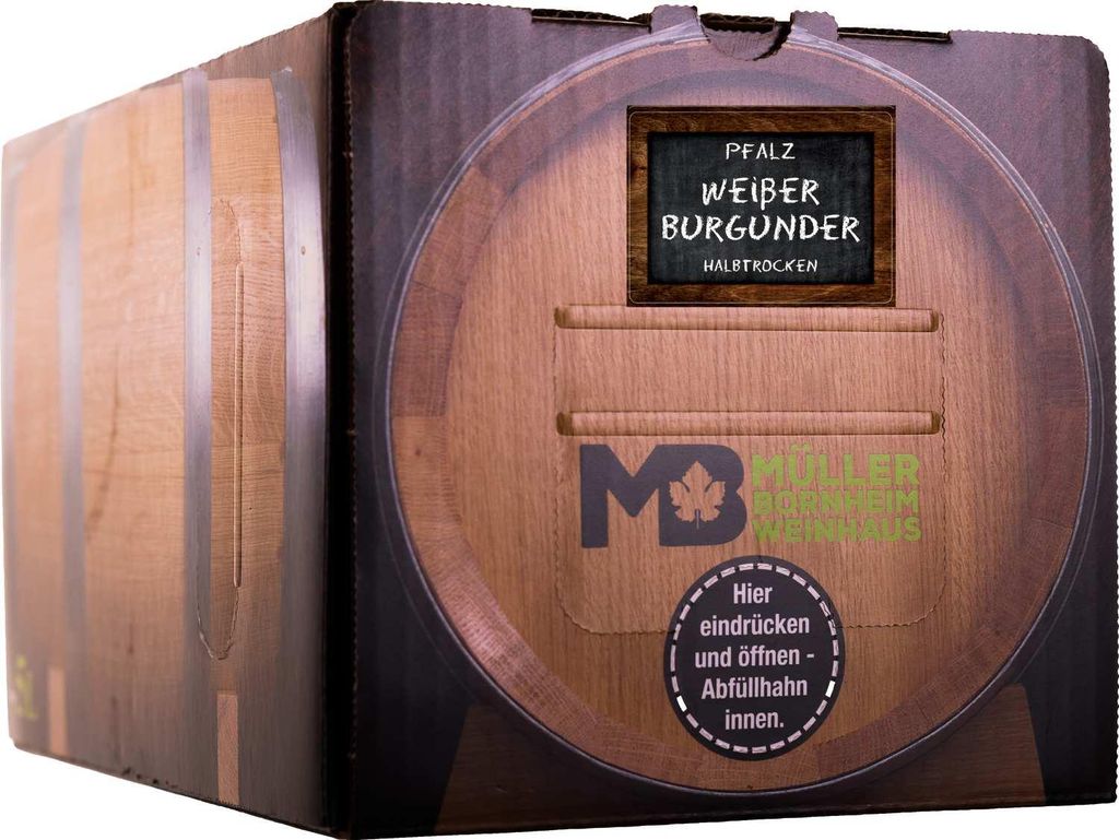 Bag in Box Wein Weißer Burgunder Weißwein halbtrocken 5 L Produktbild 