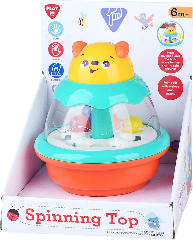 Play drehender Kreisel - buntes Babyspielzeug mit Kugeln