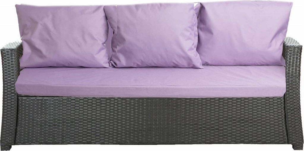 Poduszka na sofę rattanową fioletowa | siedzisko 168x50x7 + Zdjęcie produktu 