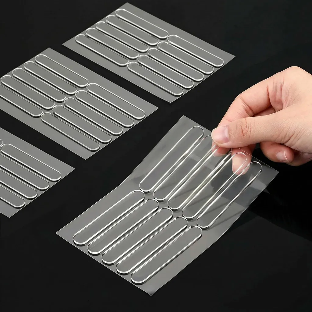 Pieds en Caoutchouc de 63 mm Adhésifs et Transparents pour Meuble - x40