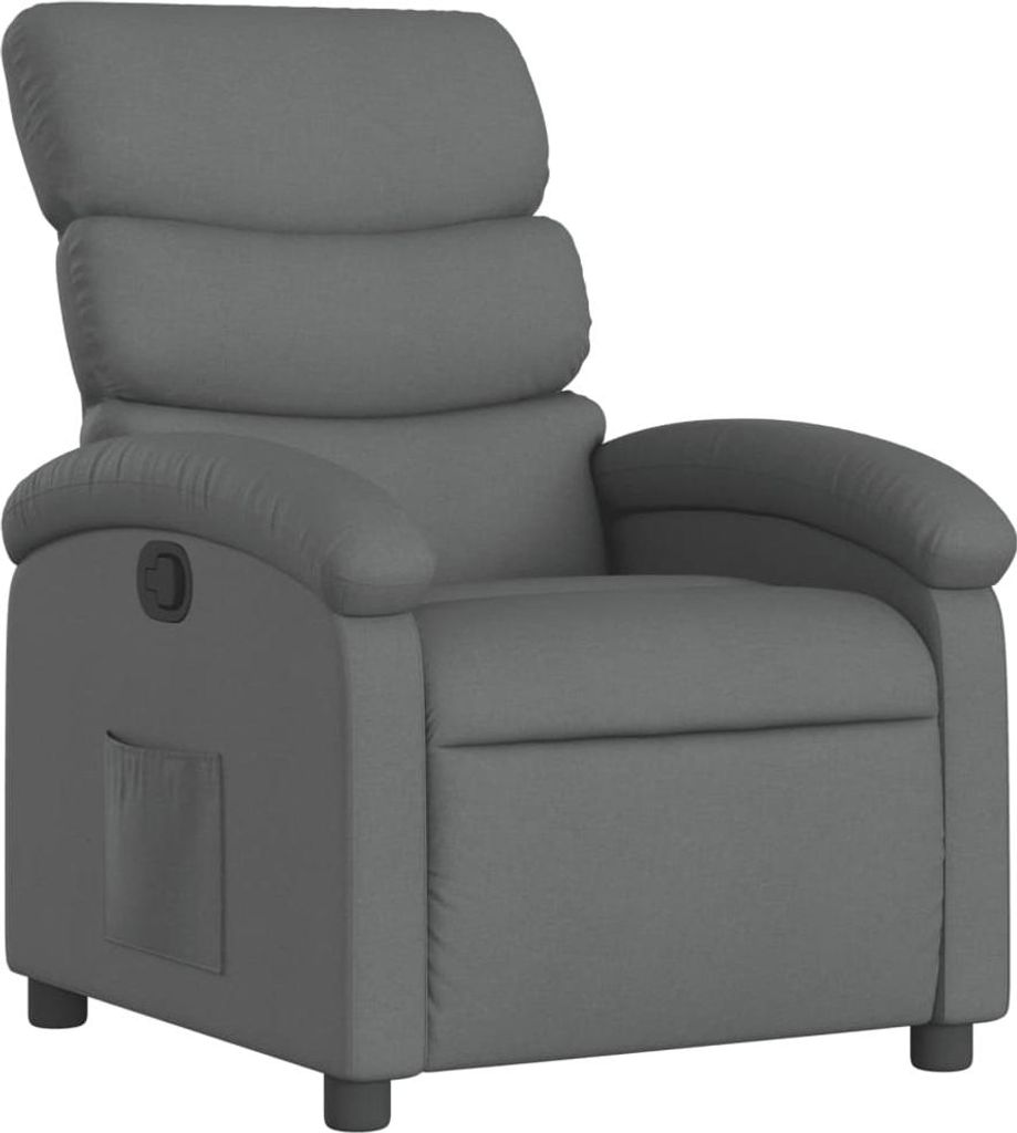vidaXL Relaxsessel, Stoff, Dunkelgrau