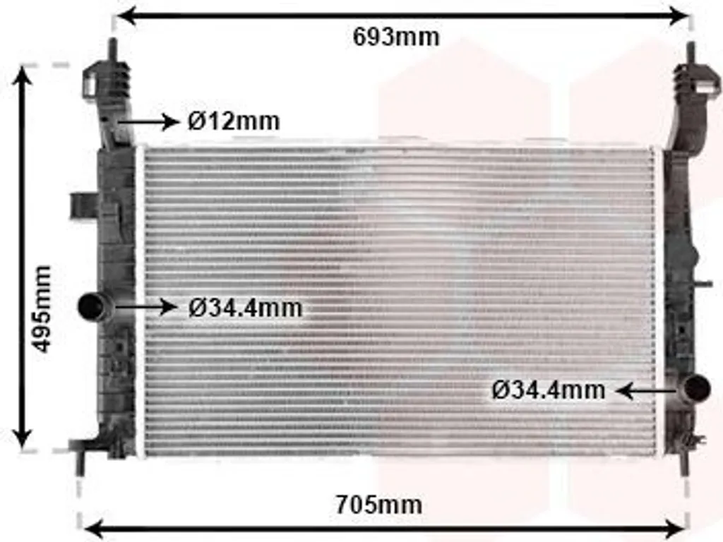 Remplacer le Radiateur Moteur de votre OPEL Meriva A avec VAN WEZEL 37002348