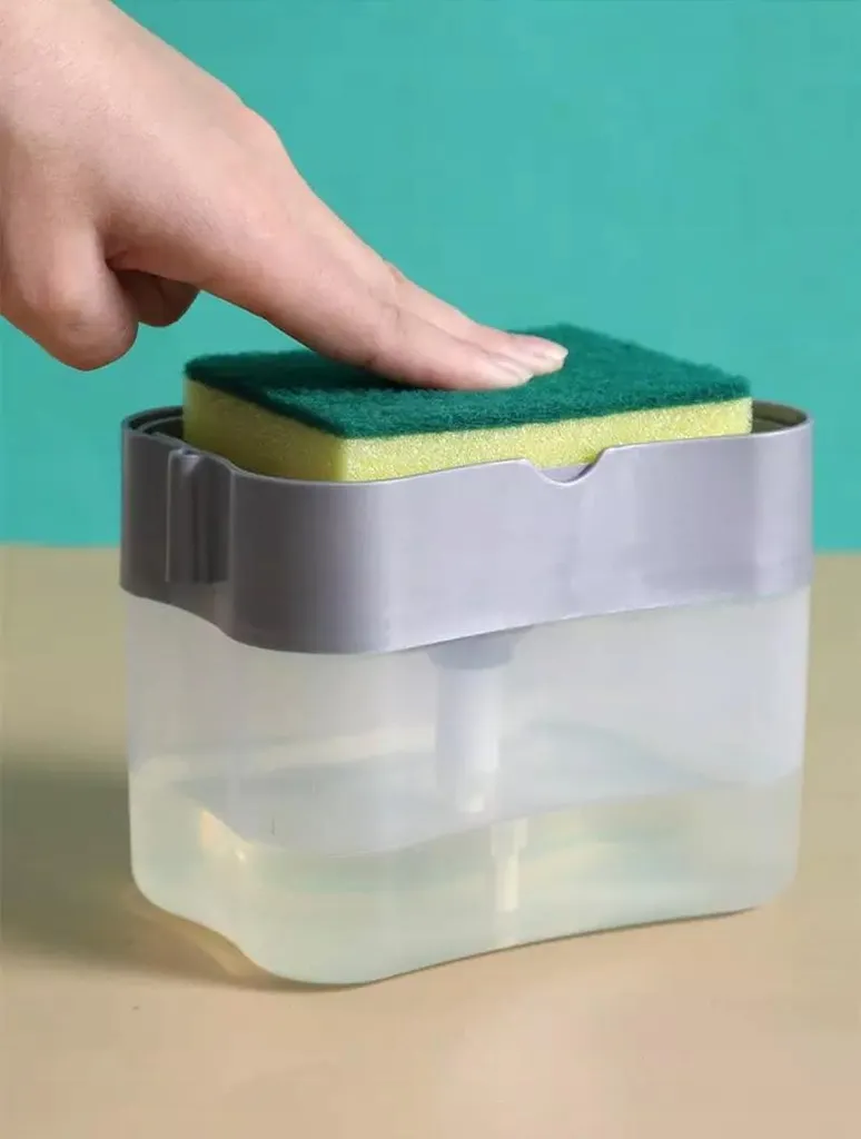 Distributeur de lessive avec éponge intégrée - Modèle Compact 380ml - 10