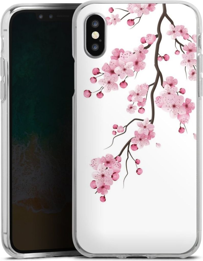 DeinDesign Handyhülle für Apple iPhone Xs Silikon Hülle Case Smartphone Schutzhülle Asien Japan Kirschblüten