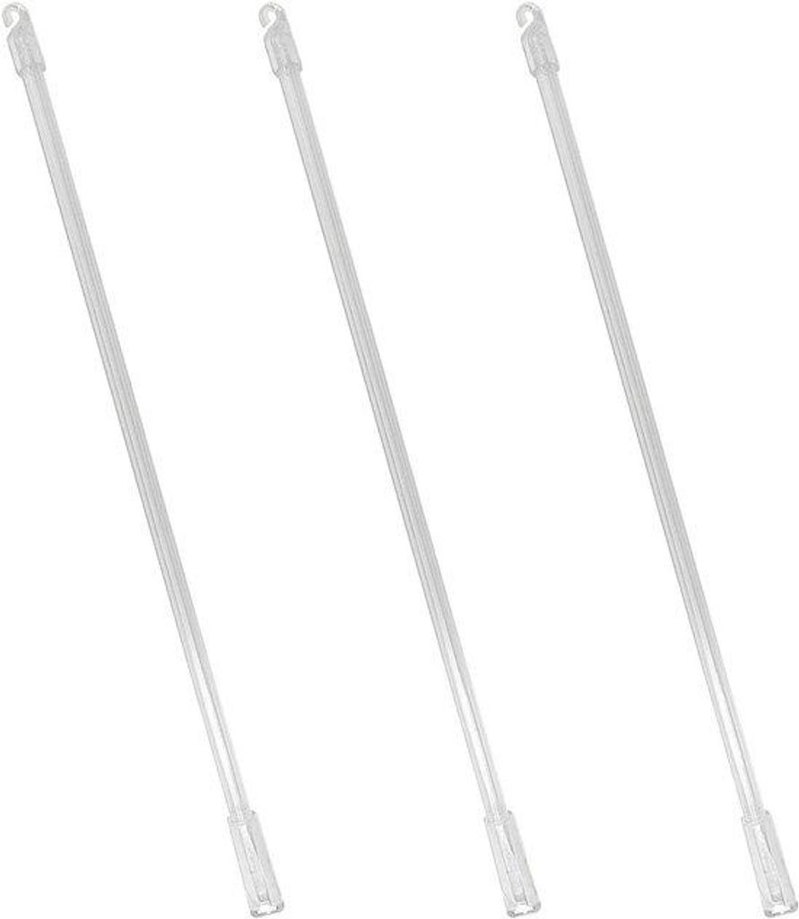 12 Zoll transparente Acryl Vorhangstange Set