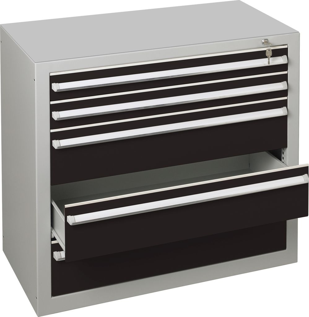 SCHULTE Schubladenblock 36319 90cm 2+3Schübe lgr/sw