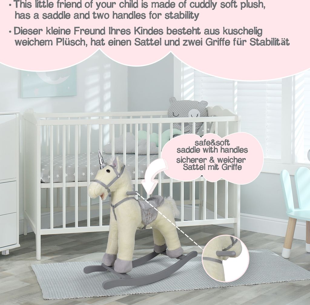 Infantastic® Schaukelpferd - Silbernes Einhorn, ab 1 Jahr, Produktbild 2