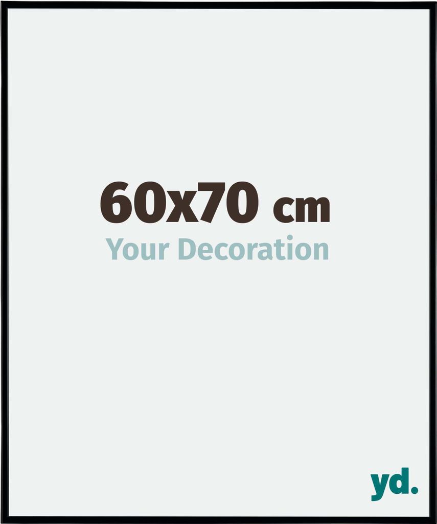 A marketing image showing the dimensions of a picture frame and a tagline.