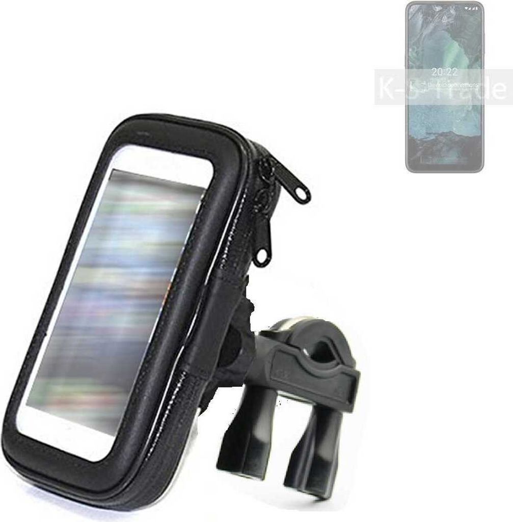 K-S-Trade Fahrrad-Halterung kompatibel mit Nokia G21 Handy-Halterung Halter Lenkstange Fahrradhalterung Motorrad Bike Mount Wasserabweisend