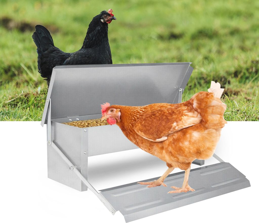 Jopassy Futterautomat Hühner 5kg - Hühner Futterspender aus Produktbild 