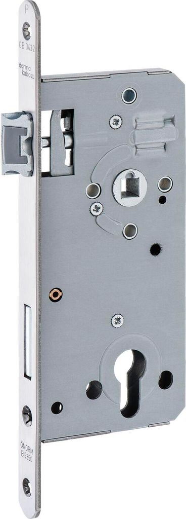 Dormakaba Gege Fluchttürschloss 127/PA.E - 1-flügelig, Funktion E, Flüsterfalle, Dornmaß 70mm, Stulplänge 250mm, EN 1125 , Edelstahl, für Hol...