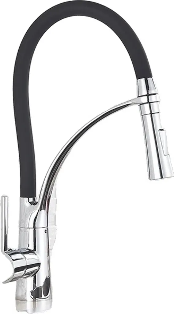 Miscelatore per lavello, ugello estraibile, miscelatore monocomando, cromo
