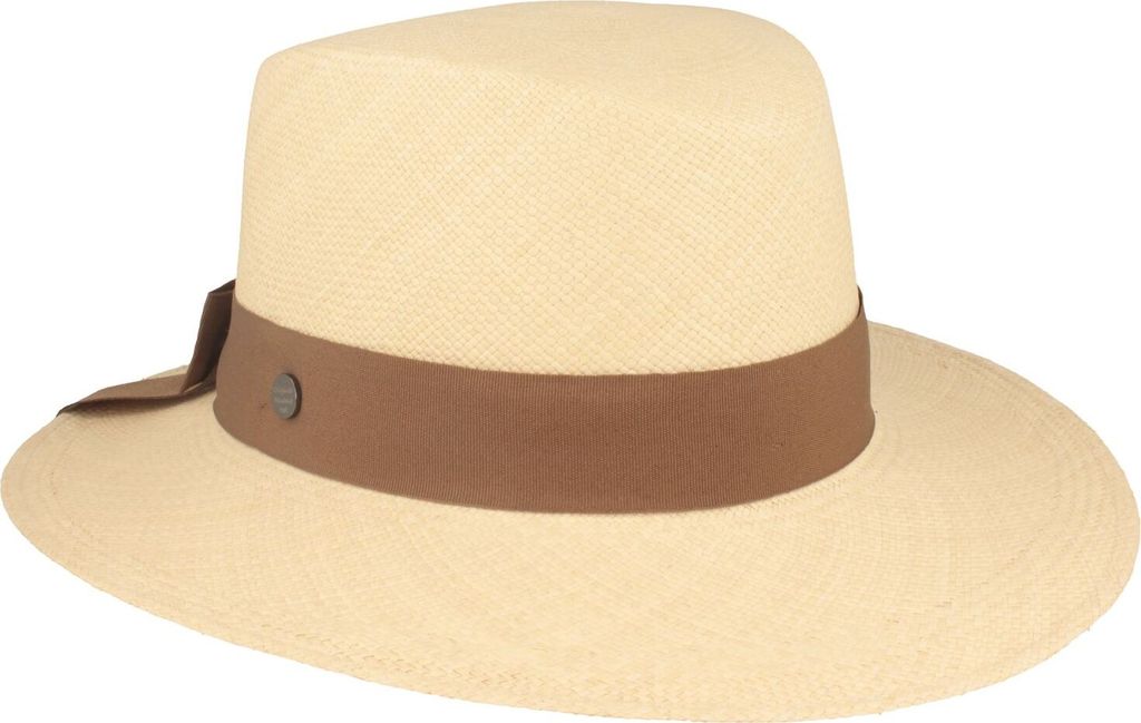 Feiner Original Damen Panamahut Schleife hinten UV 50+ von Hut-Breiter, beige, Gr. S
