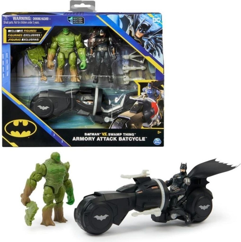 DC Comics Batman Amory Attack Batcycle mit 2x 10cm Produktbild 