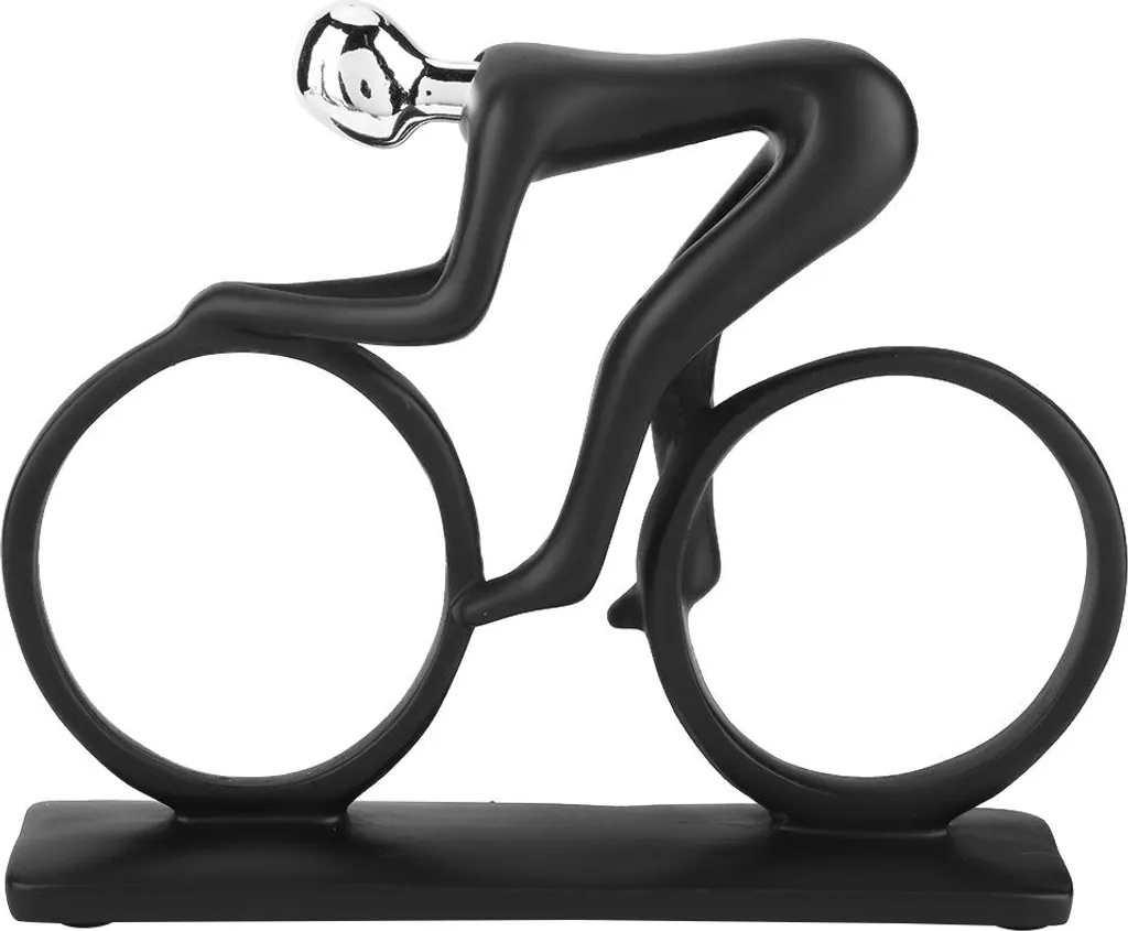 Statue Cycliste Artistique en Résine - Sculpture Moderne Faite à la Main