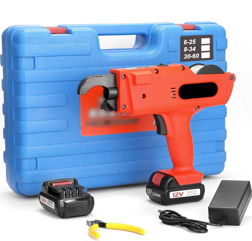 KKMOON 12 V Automatisch 8-34 mm Bewehrungsstufe schnurloser wiederaufladbarer Bindungsbindungsmaschine