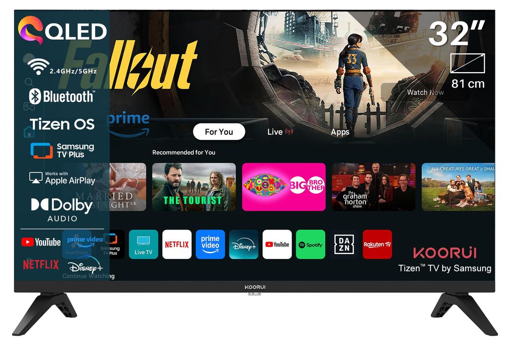 Koorui Smart TV - Tizen TV by Samsung - QLED Full HD - 32 Produktbild 