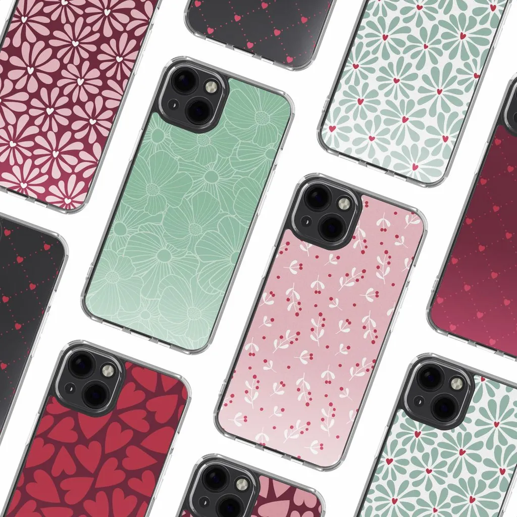 Cover Per IPhone 13 Con Motivo Floreale - Custodia Ibrida 2 Strati: Silicone Antiurbo E Guscio Rigido Lucido, Antigraffio - 2
