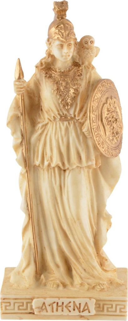 Veronese Miniatur Figur Athene Göttin der Weisheit, mit Speer und Schild 9 cm