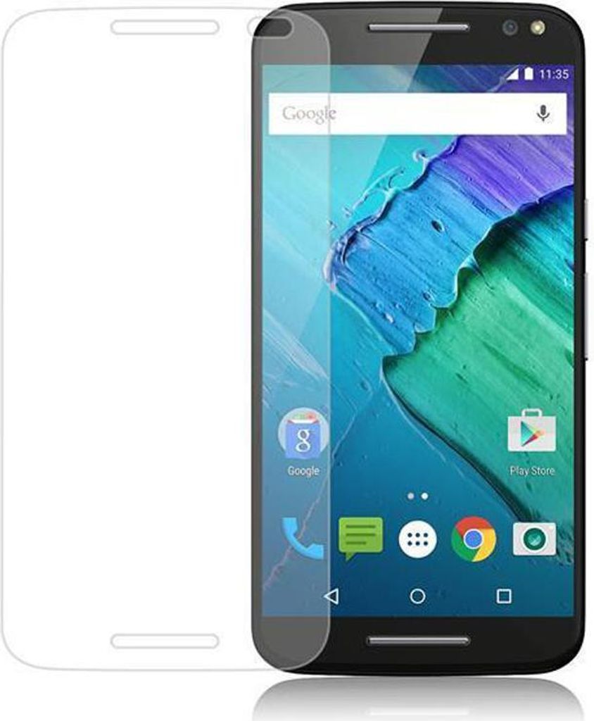 Cadorabo Panzer Folie für Motorola MOTO X STYLE Schutzfolie in Transparent Gehärtetes Tempered Display-Schutzglas