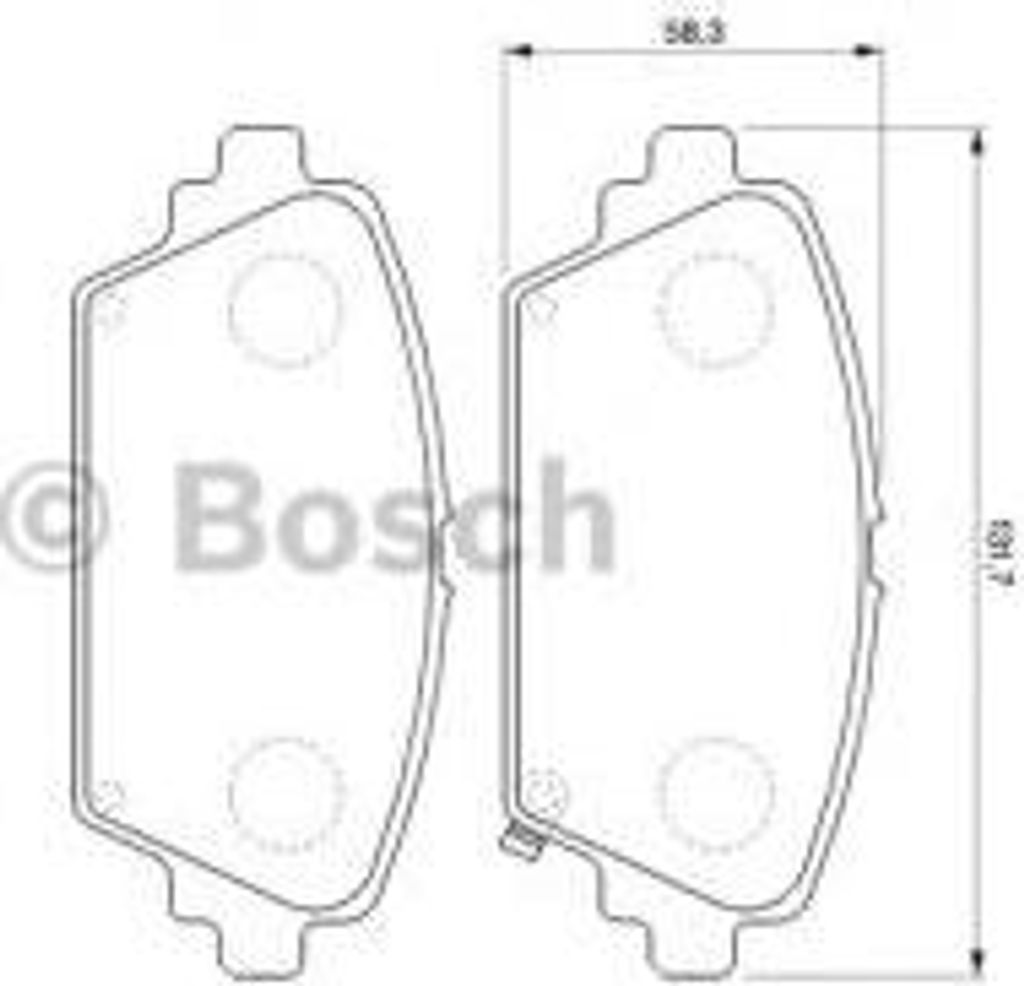 Bosch Bremsbelagsatz, Scheibenbremse Vorderachse 0 986 424 663