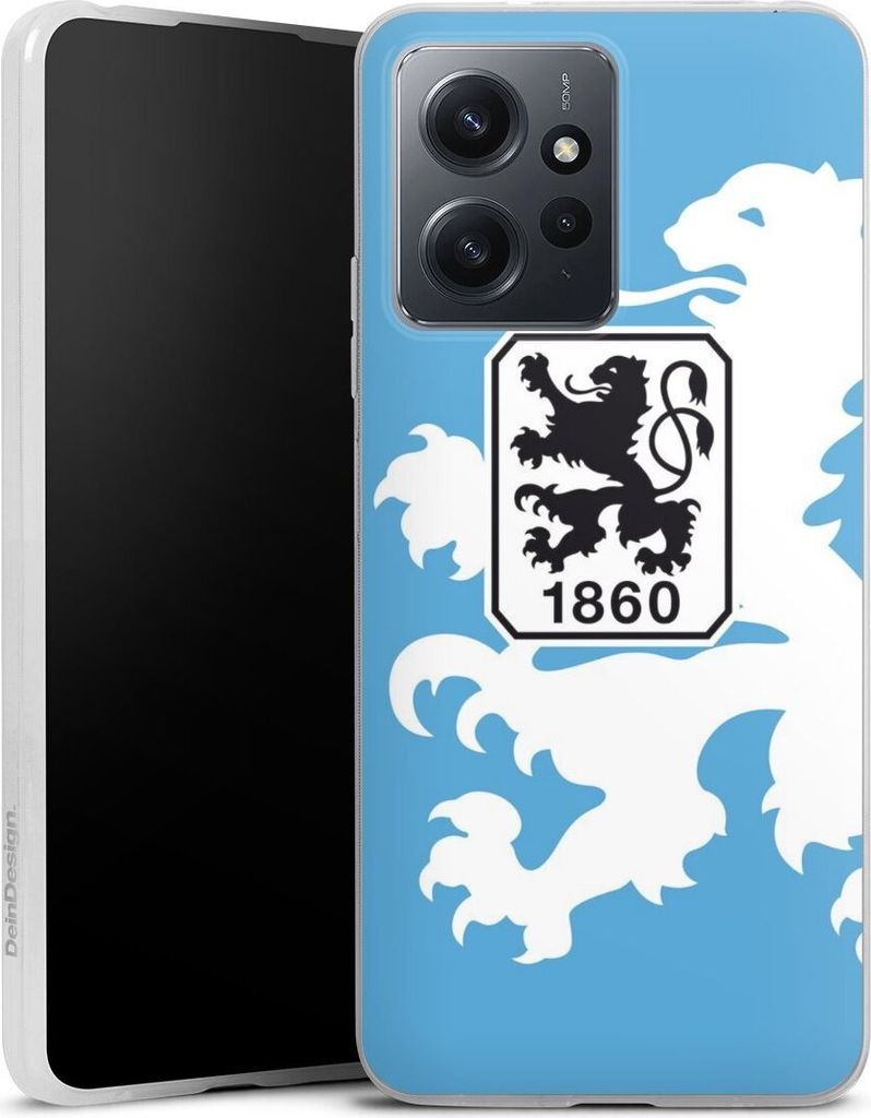DeinDesign Slim Hülle für Xiaomi Redmi Note 12 4G Silikon Case Ultra Dünn Handyhülle Offizielles Lizenzprodukt TSV 1860 München Wappen