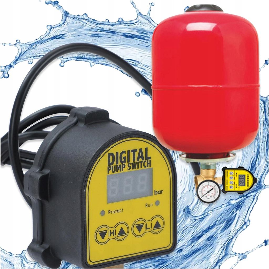 Digitaler Druckschalter Pumpensteuerung – Elektronischer Druckwächter – 0–10 Bar – Für Pumpen bis 1,5 kW – IP66