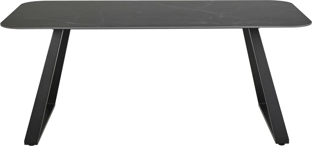 Table de salle à manger noire Antalya 180cm pour recevoir et dîner