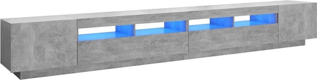 "Winter Sale"TV-Schrank mit LED-Leuchten Betongrau 300x35x40 cm - TV-Schränke - clorisNeu8170168