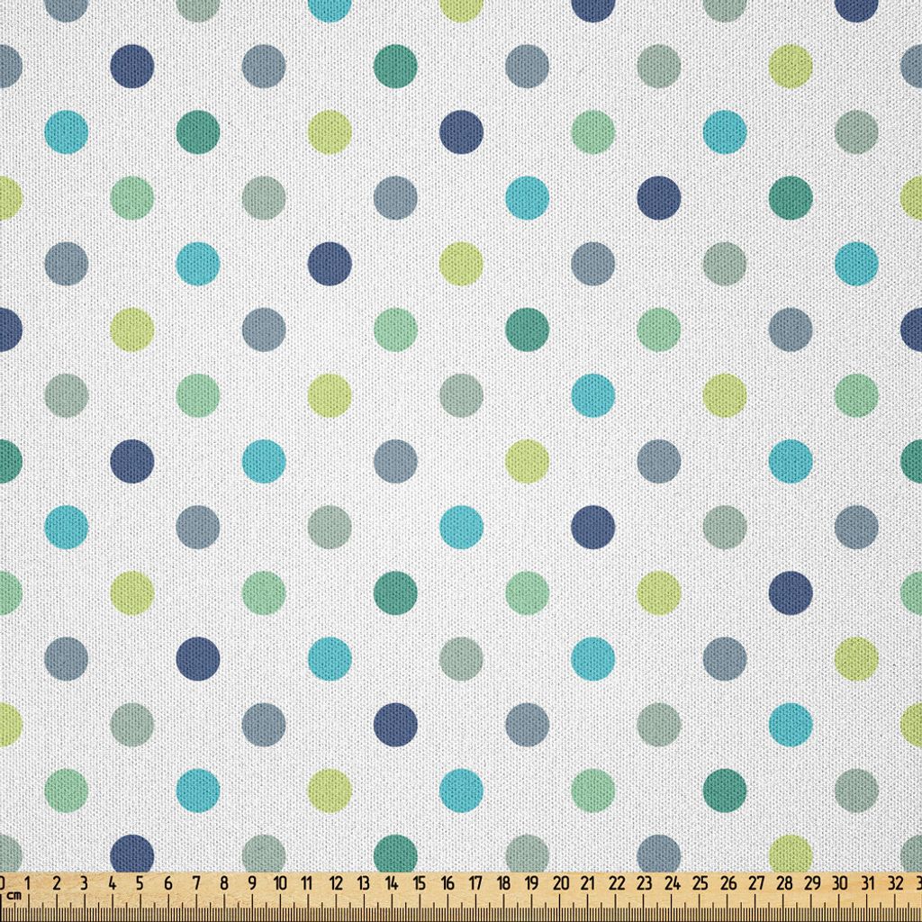 ABAKUHAUS Tupfen Microfaser Stoff als Meterware , Tupfen Retro Noble Vintage Gewebe Muster Entwurfs Art, 2 M (230 x 200 cm), Apfelgrün Jadegrün